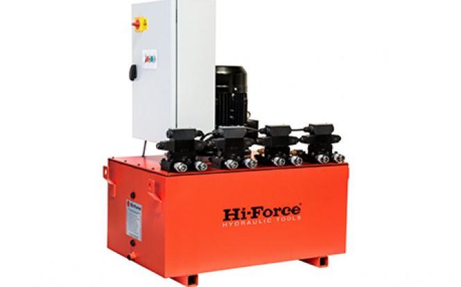 پمپ برقی (الکتریکی) هیدرولیکی با خروجی چندگانه 700 بار دو سرعته مدل HSP-Range ساخت هایفورس انگلستان